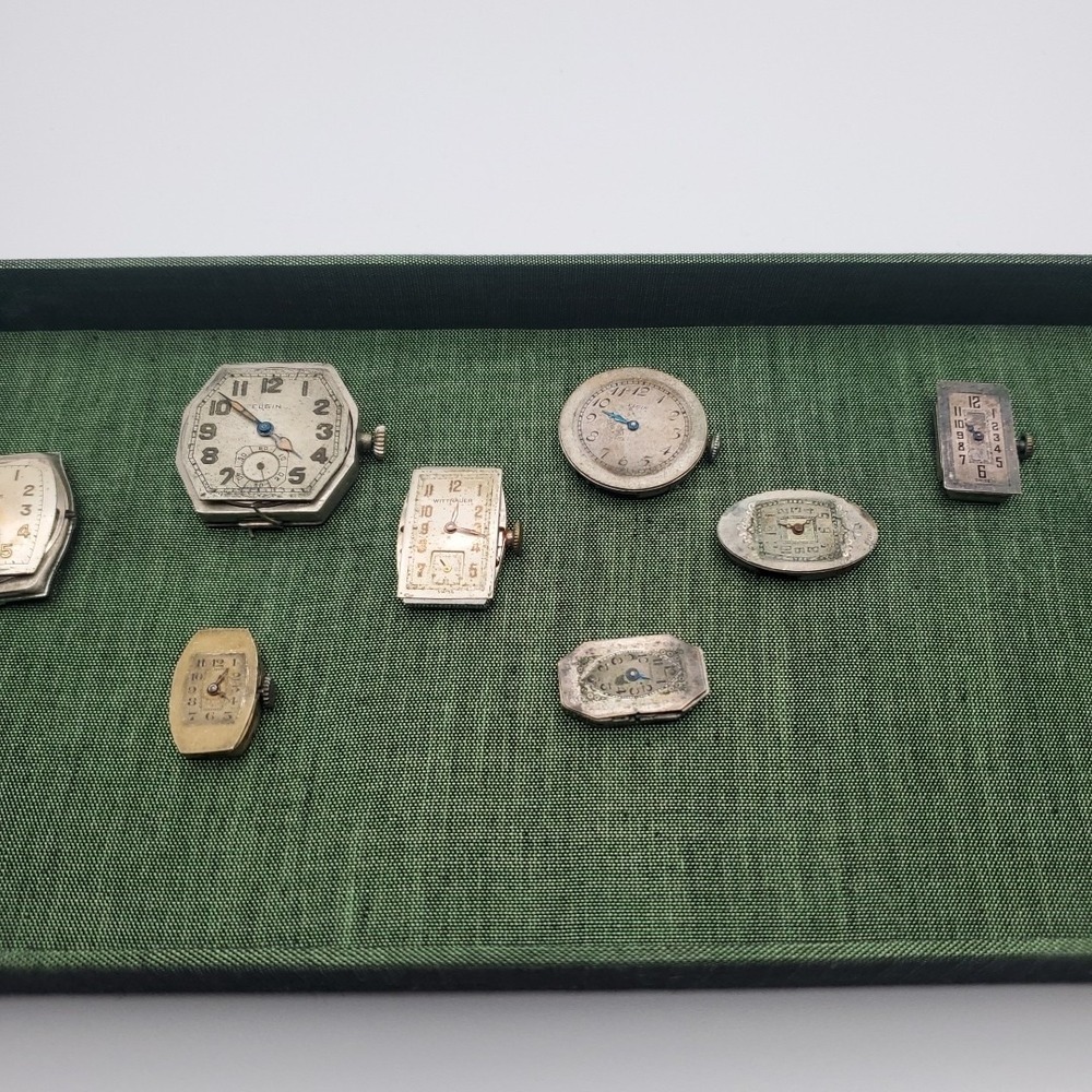 Vintage Elgin 15 Jewels Mechanical Wrist Watch Movement Faces Mechanisms Misc